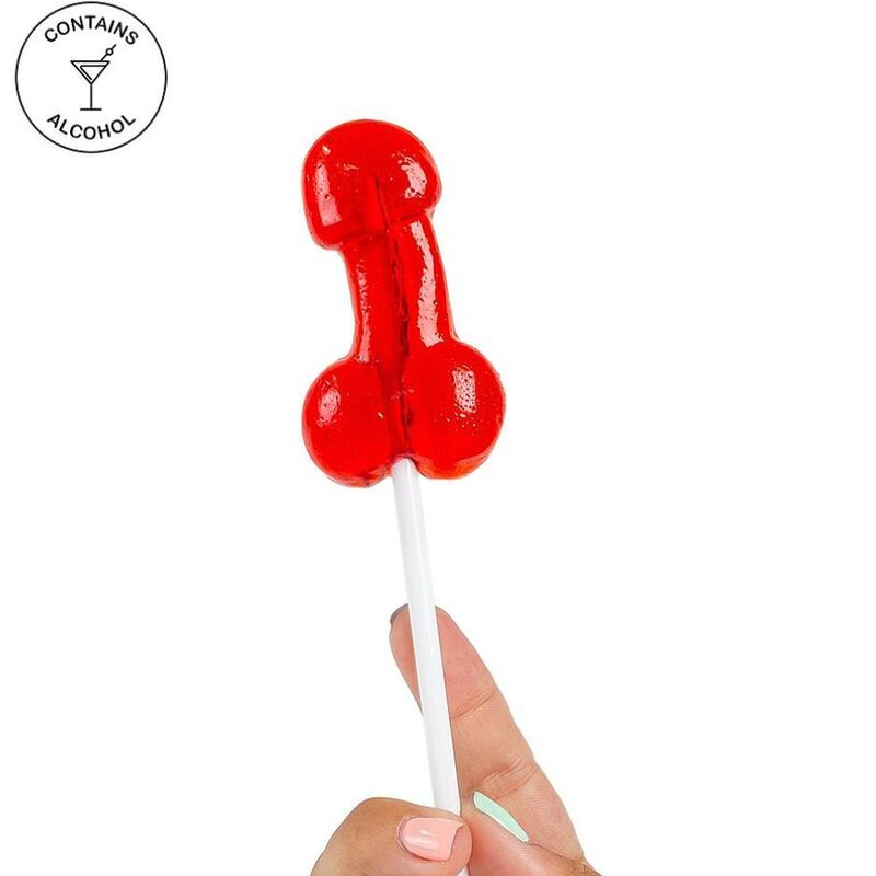 Sucette coquine en forme de sexe saveur daiquiri fraise — vue principale