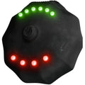 Minuteur étanche Bathmate pour pompe à pénis vu de face, boîtier noir octogonal avec voyants LED verts et rouges et bouton central, pour rythmer les séances de pompage.