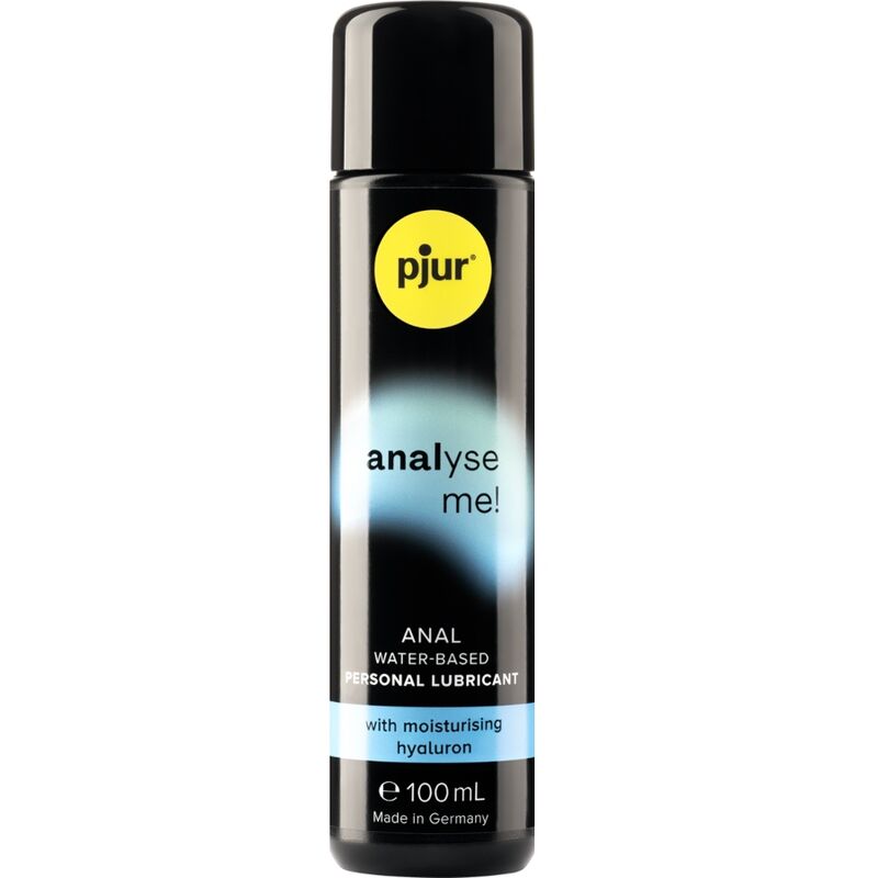Lubrifiant anal base eau acide hyaluronique Analyze Me — vue de profil