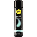 Flacon noir Pjur Aqua Panthenol 100 ml de face, lubrifiant base eau au panthenol regenerant, glisse longue duree douce compatible preservatifs et jouets.