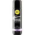 Flacon noir Pjur Back Door Relaxing 250 ml de face, lubrifiant anal base silicone au jojoba relaxant, grand format glisse longue duree, compatible preservatifs.