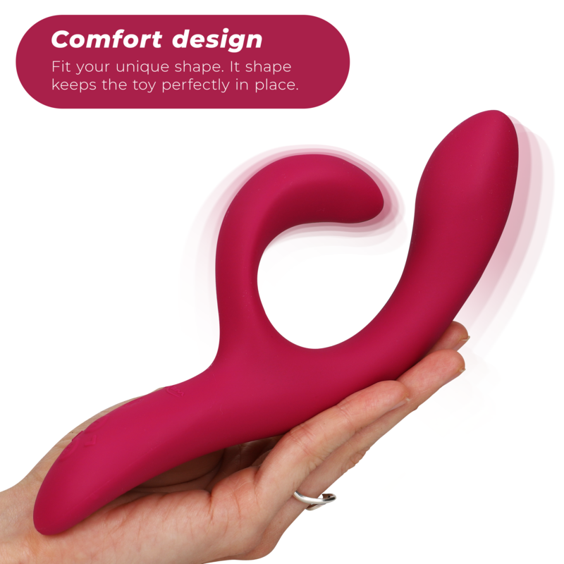 Vibromasseur rabbit connecté double stimulation Nova — vue de profil