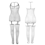 Bodystocking résille brillante effet scintillant — vue de dos
