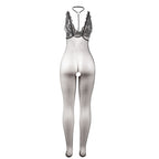 Bodystocking résille transparente noir — vue rapprochée