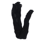 Bodystocking résille à motifs floraux en trompe-l'œil — détail texture surface