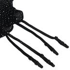 Bodystocking Subblime résille avec gants et diamants Noir