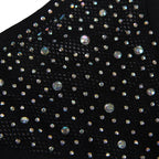 Bodystocking Subblime résille avec gants et diamants Noir