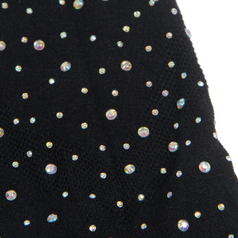 Robe résille noire ornée de diamants brillants — comparatif dimensionnel