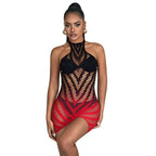 subblime 952242 robe resille elastique degrade rouge et noir taille unique