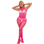 Bodystocking dentelle entrejambe ouvert — vue de dos