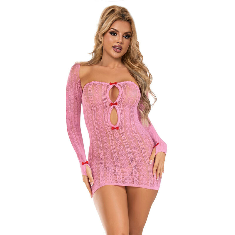 Robe Subblime en résille ajustée Rose