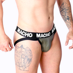 Jockstrap homme simili cuir élastique — vue trois quarts