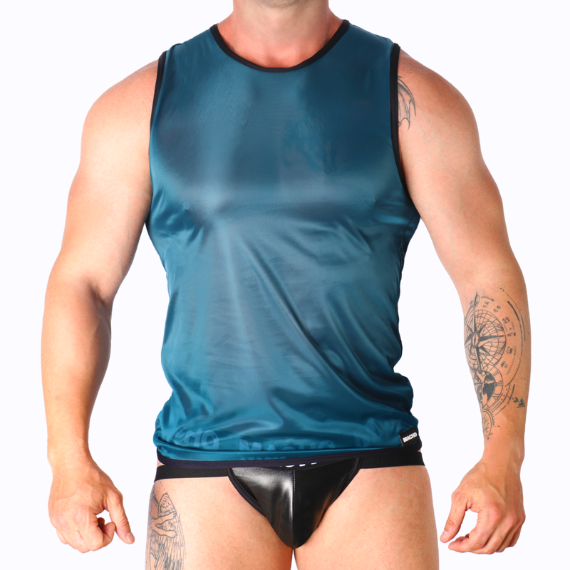 T-shirt homme coupe sportive ajustée Macho — détail base