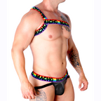 macho harnais romain blanc s m
