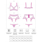 Ensemble dentelle soutien-gorge culotte porte-jarretelles — vue de dos
