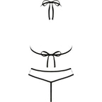 Ensemble dentelle soutien-gorge et string noir — vue de dos