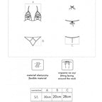 Ensemble dentelle soutien-gorge et string noir — vue rapprochée