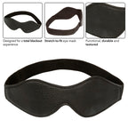 Masque occultant noir à double couture pour les yeux — vue de dos
