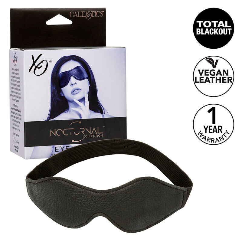 Masque occultant noir à double couture pour les yeux — détail produit