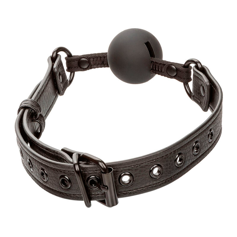Bâillon boule en silicone Nocturnal noir — vue de profil