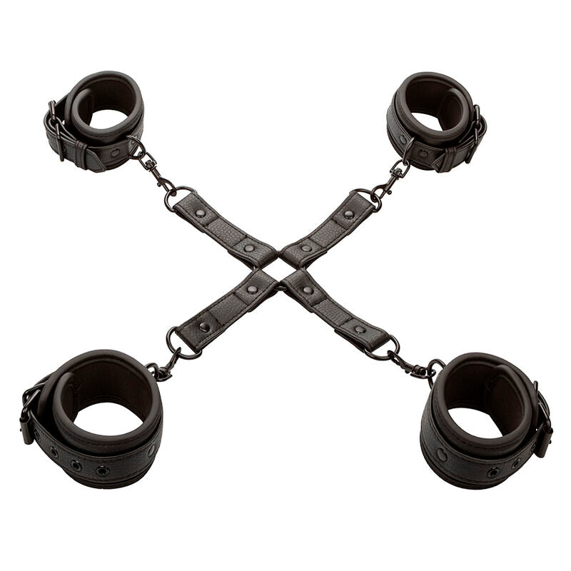Kit hog tie 4 manchettes cuir Nocturnal — vue principale