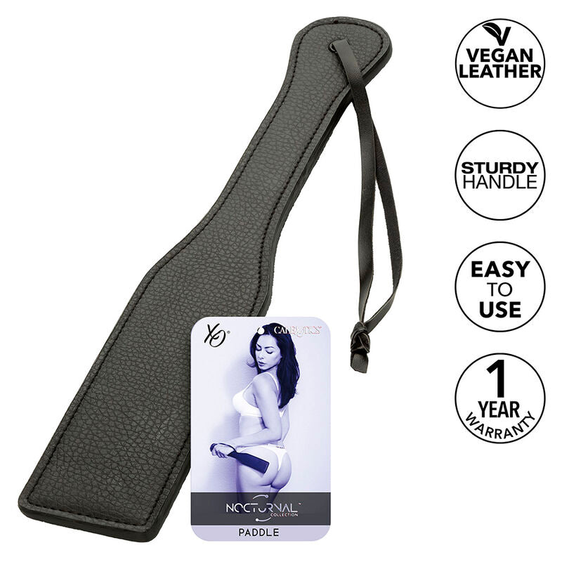 Paddle en cuir noir avec dragonne — détail produit