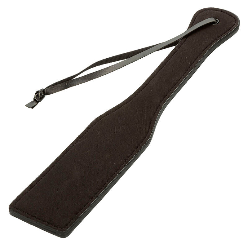 Paddle en cuir noir avec dragonne — vue de profil