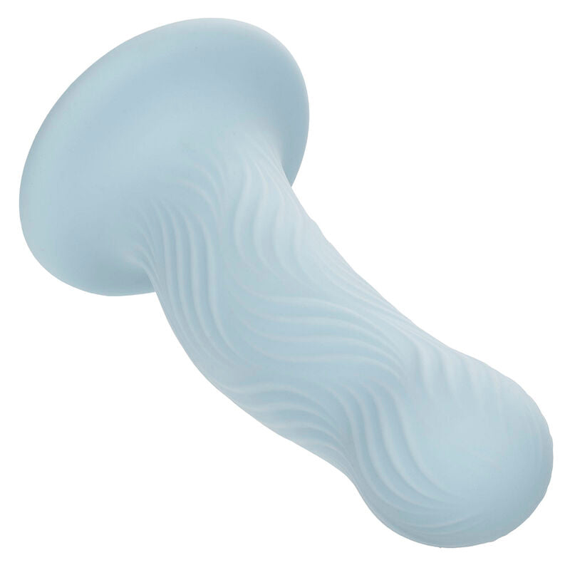 Gode texturé ondulé en silicone avec ventouse — vue rapprochée 2