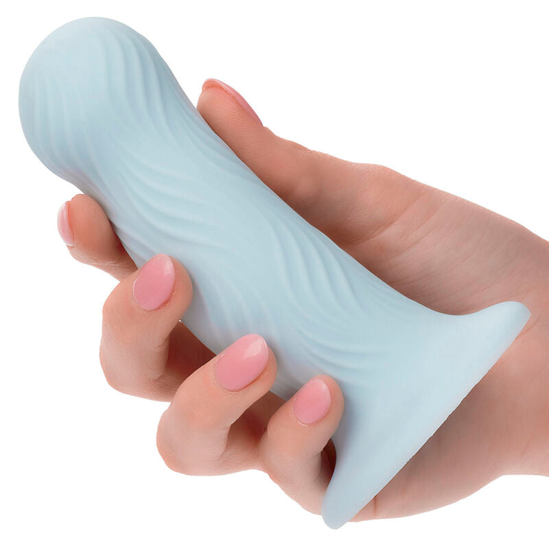 Gode texturé ondulé en silicone avec ventouse — comparatif dimensionnel 2