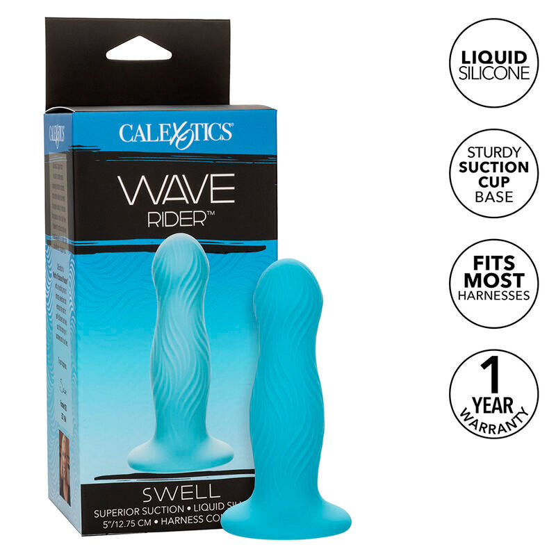 Gode texturé ondulé en silicone avec ventouse — angle alternatif