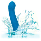 Gode texturé ondulé en silicone avec ventouse — comparatif dimensionnel