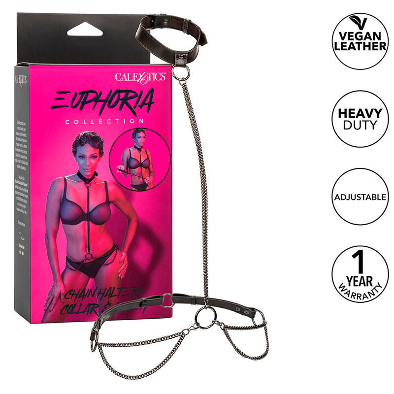 Collier licol et laisse à chaîne Euphoria — détail produit
