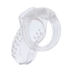 Cage de chasteté acrylique transparente réglable — détail produit