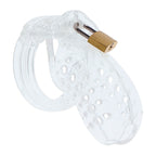 Cage de chasteté acrylique transparente réglable — vue principale
