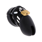 Cage de chasteté en silicone souple noire — vue principale