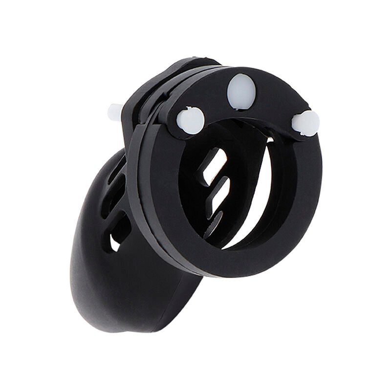 Cage de chasteté en silicone souple noire — détail produit