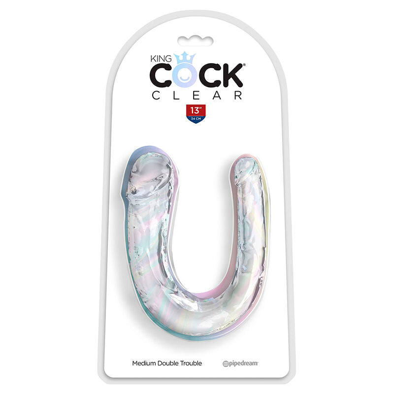 Double gode translucide souple deux extrémités — détail produit