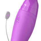 Gros plan sur le bas de la poignee violette avec marquages de certification et port de charge magnetique