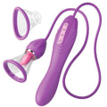Tuyau d'aspiration violet Fantasy For Her avec poignee a 3 boutons, tasse ovale fixee et tasse ronde detachee