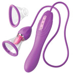 Tuyau d'aspiration violet Fantasy For Her avec poignee a 3 boutons, tasse ovale fixee et tasse ronde detachee