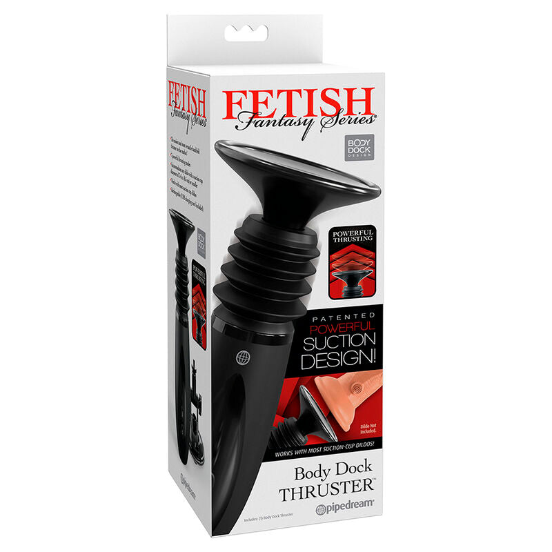 Support propulseur pour gode à ventouse 7 modes noir — détail texture surface