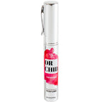 Spray parfum aux pheromones Orchid For Women, flacon stylo argente a etiquette florale rose, fragrance feminine Secret Play a vaporiser sur les zones de pulsation.