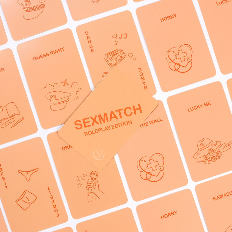 Jeu de cartes Sexmatch édition jeu de rôle pour couple — vue de dos