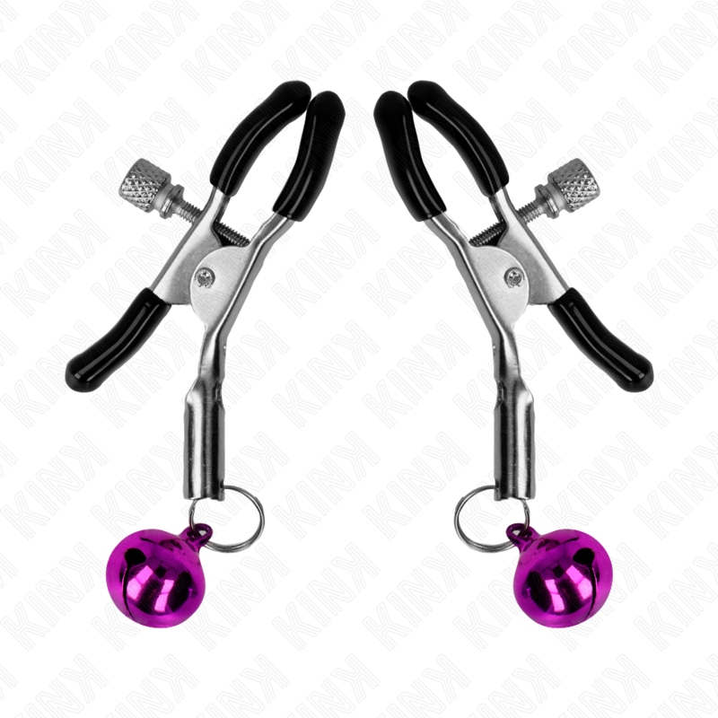 Pinces à tétons style cloche violet — vue principale
