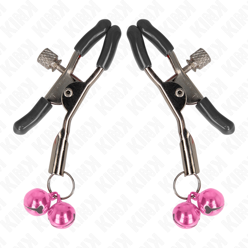 Pinces à seins double cloche rose — vue principale