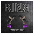 Visuel packaging Kink Masters of BDSM avec pinces a tetons a machoires noires et grelots violets, stimulation par pincement et dimension sonore.