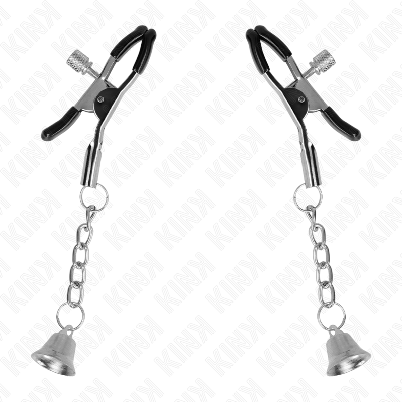 Pinces à tétons pendentif cloche argent — vue principale