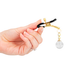 kink pinces a meton billes de verre or 6 cm