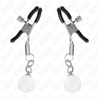 kink pinces a meton billes de verre argent 6 cm