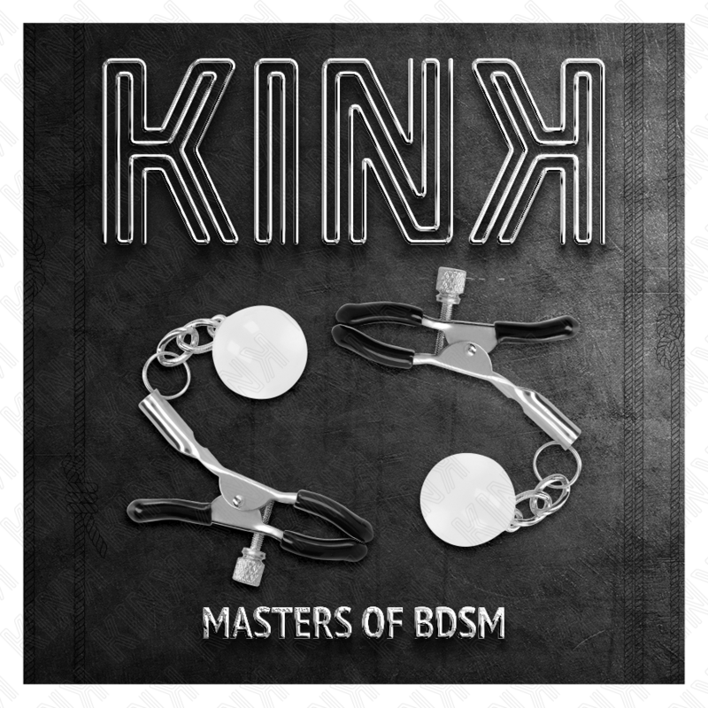 kink pinces a meton billes de verre argent 6 cm